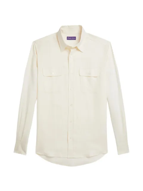 Ralph Lauren Purple Label button-up chest-pocket shirt