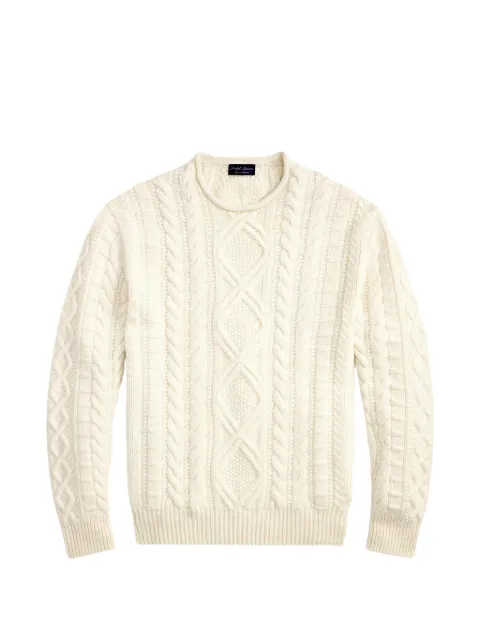 Ralph Lauren Purple Label Aran cable-knit sweater