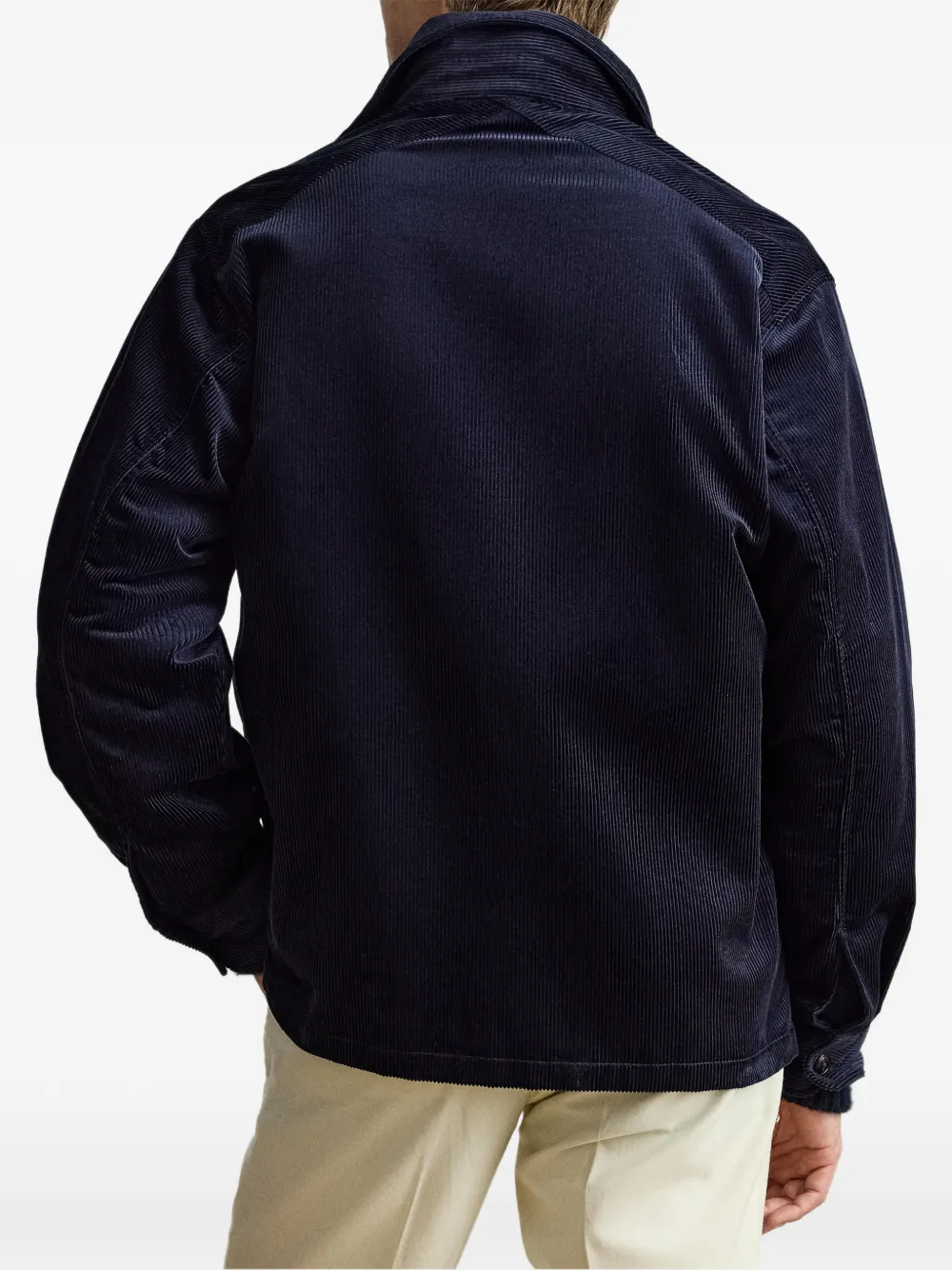 Ralph Lauren Purple Label Clyborn ribfluwelen shirtjack Blauw