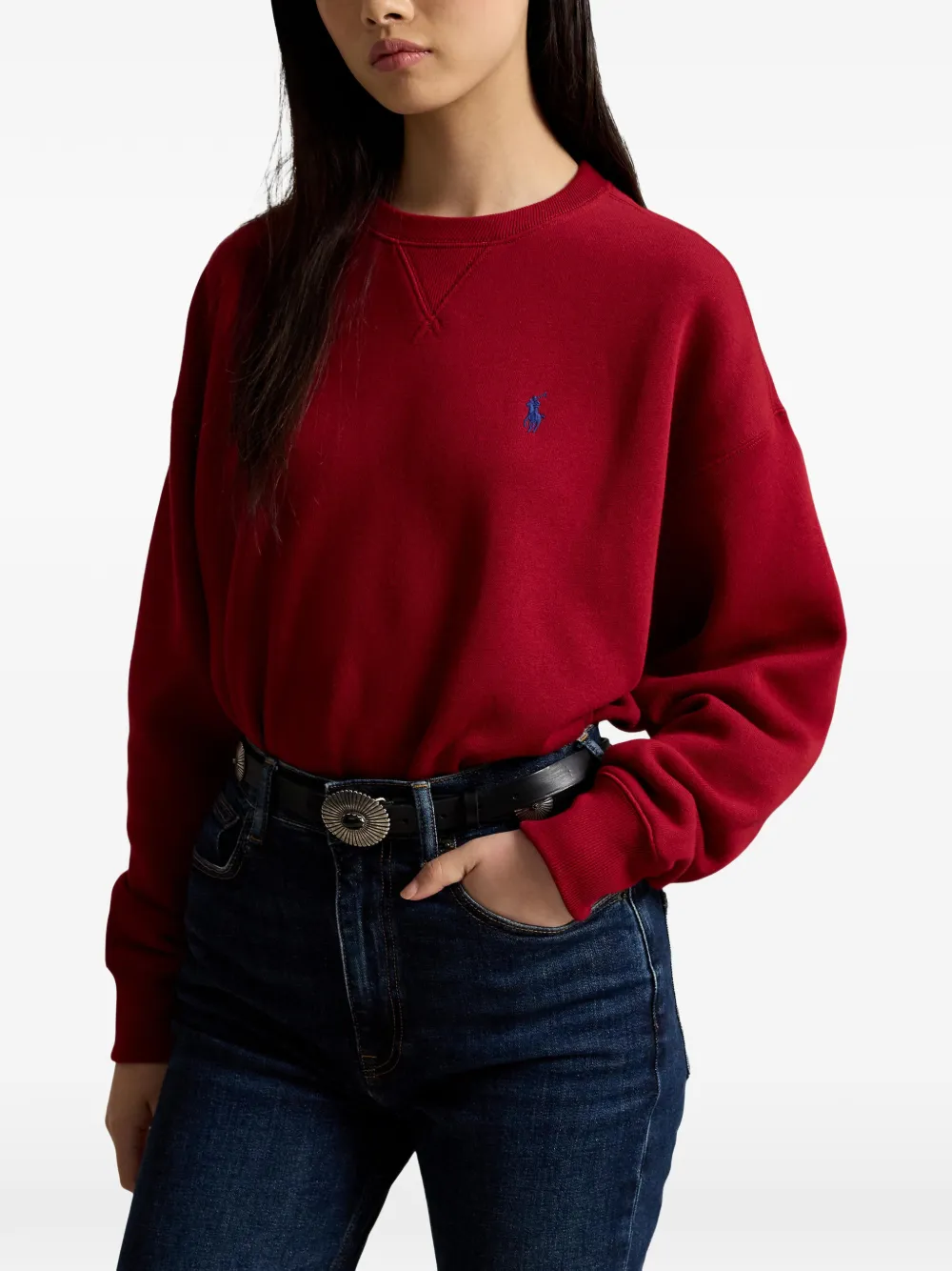 Polo Ralph Lauren Sweater met geborduurd logo Rood
