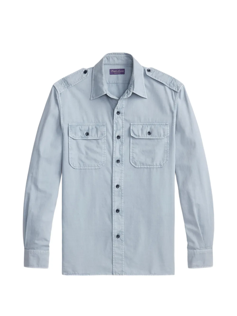 Ralph Lauren Purple Label garment-dyed twill shirt - Blu