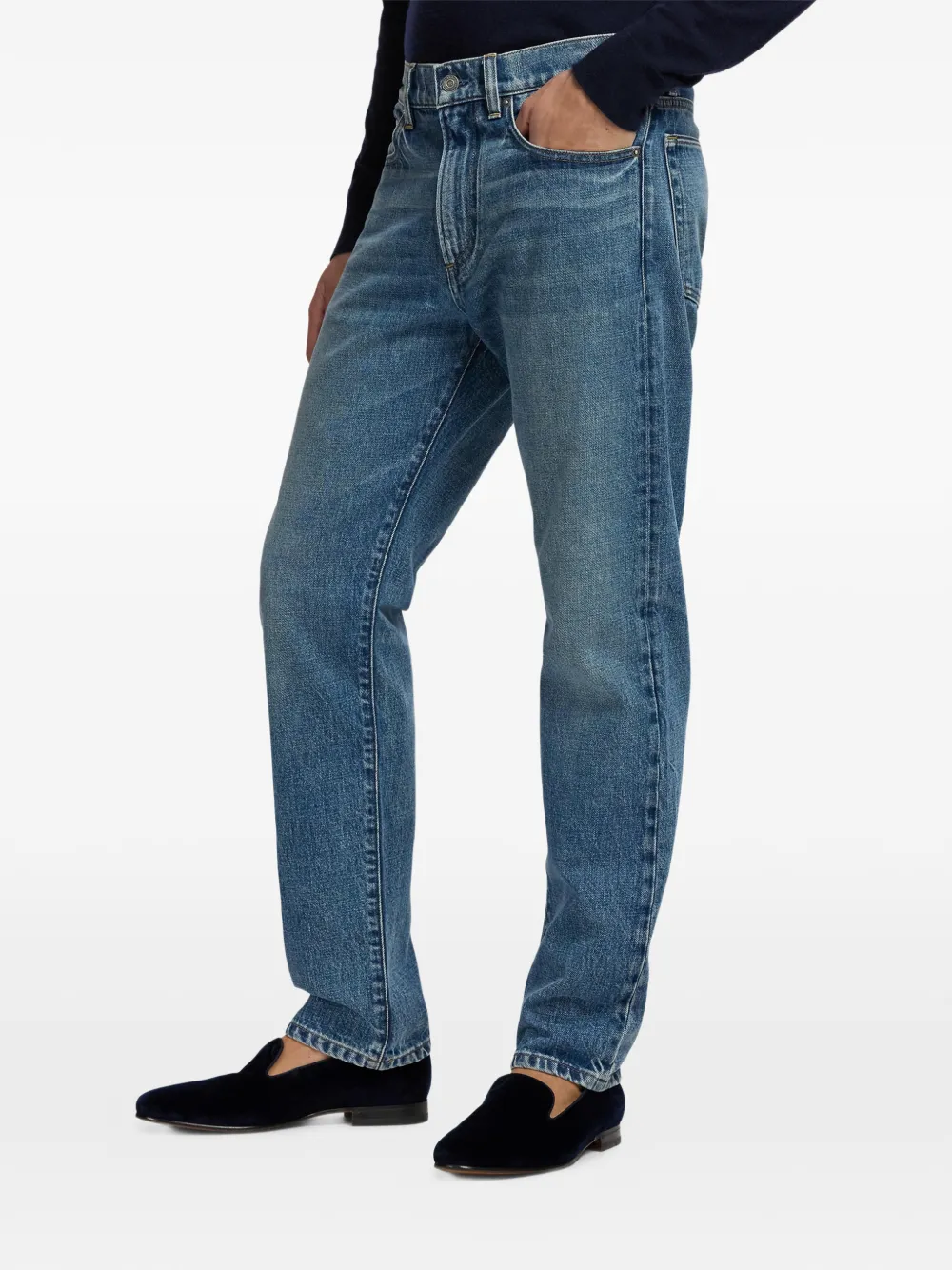 Ralph Lauren Purple Label Jeans met effect Blauw