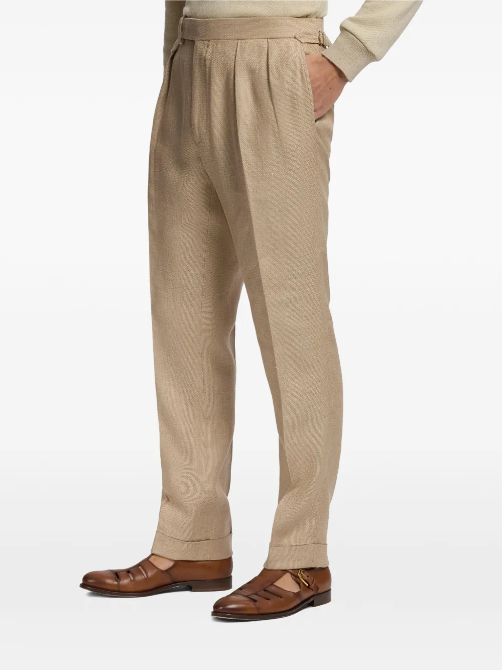 Ralph Lauren Purple Label Gregory twill broek Beige