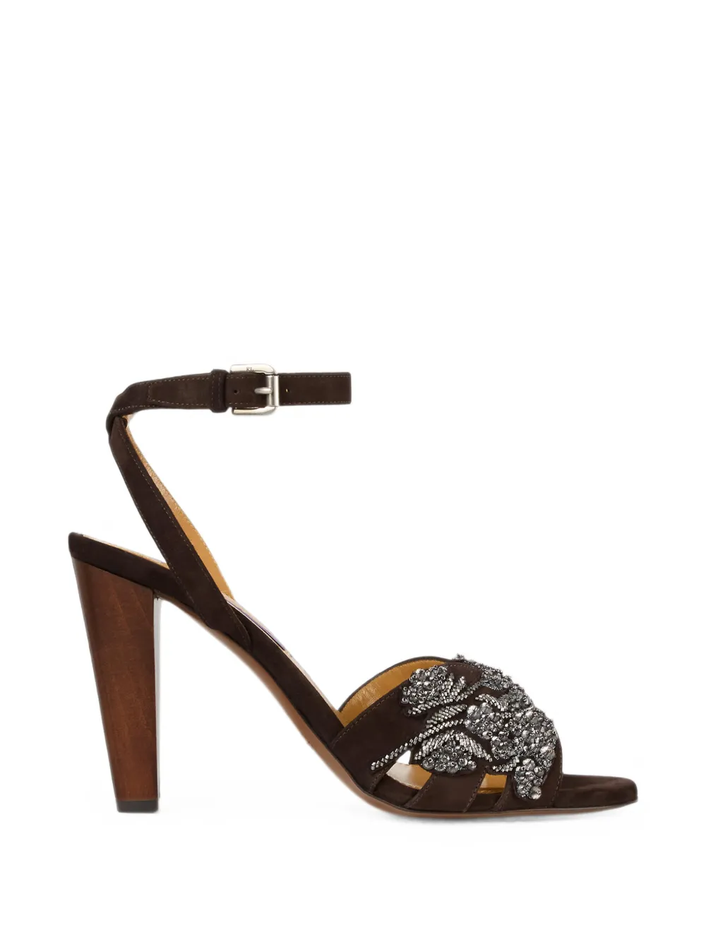 Ralph Lauren Collection Ryne bead-embroidered heeled sandals Bruin