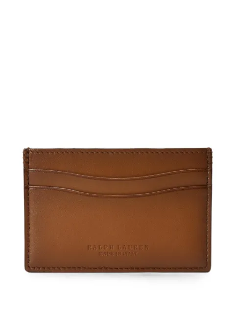 Ralph Lauren Purple Label Porta-cartões de couro polido