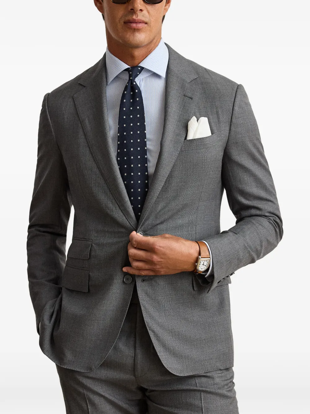Ralph Lauren Purple Label Kent pak met enkele rij knopen Grijs