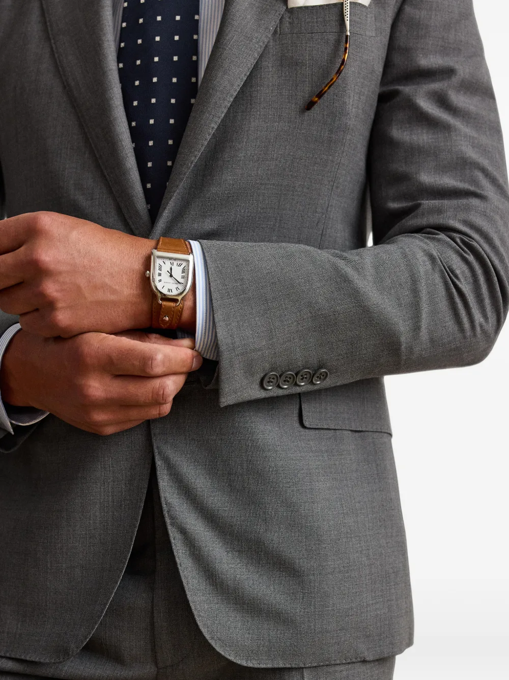 Ralph Lauren Purple Label Kent pak met enkele rij knopen Grijs