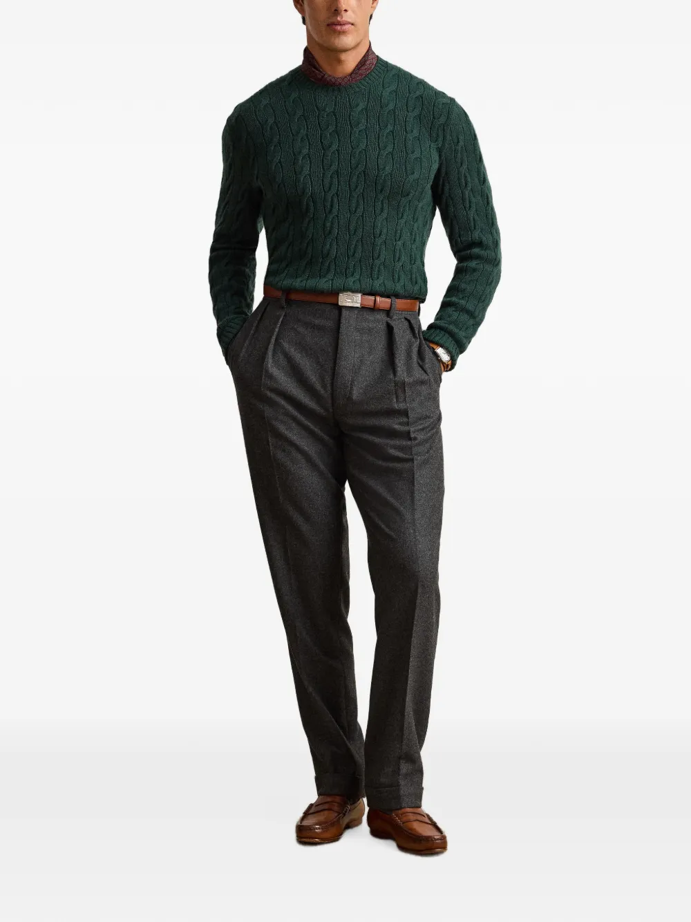 Ralph Lauren Purple Label Kasjmier sweater Groen