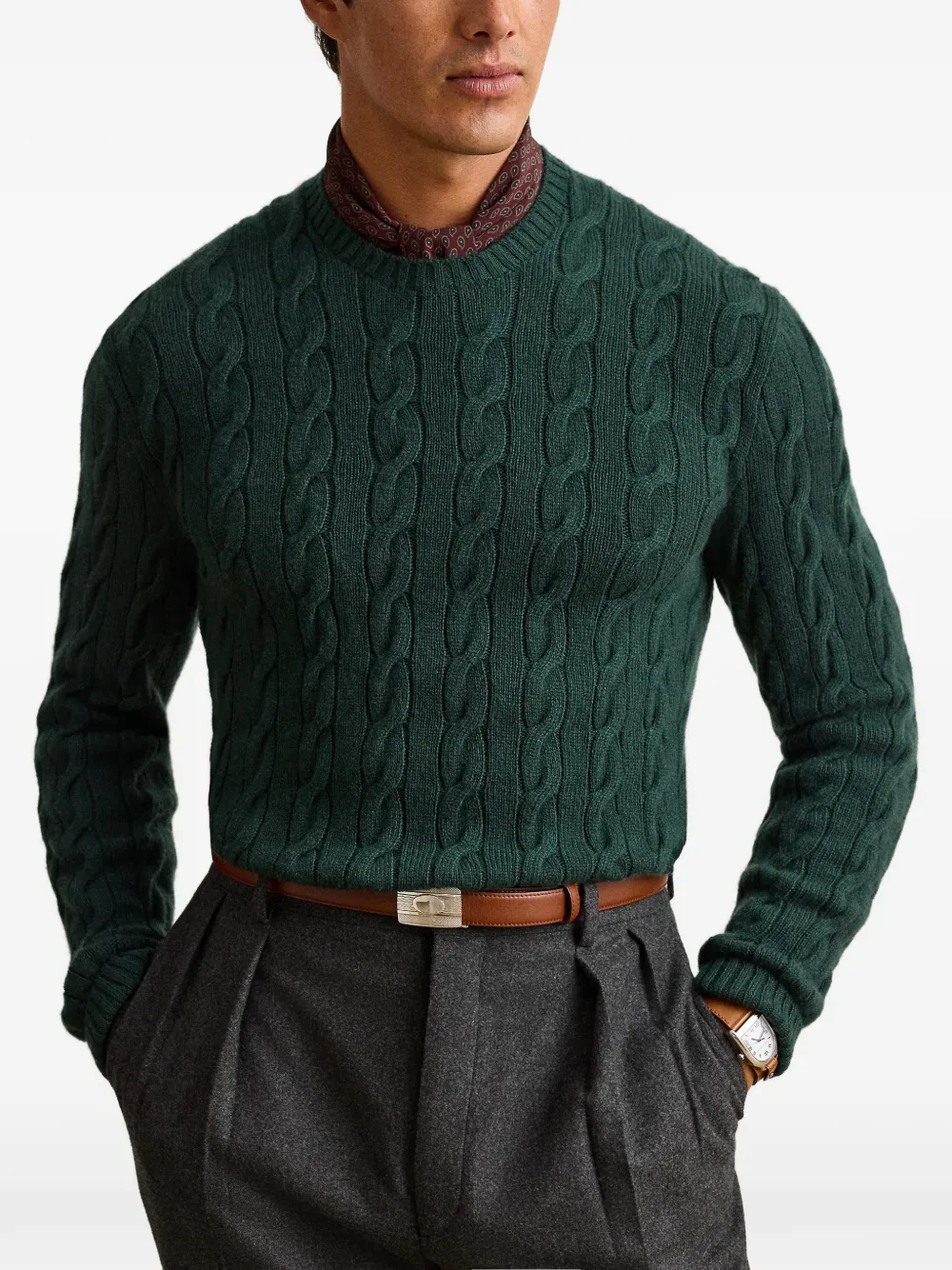Ralph Lauren Purple Label Kasjmier sweater Groen