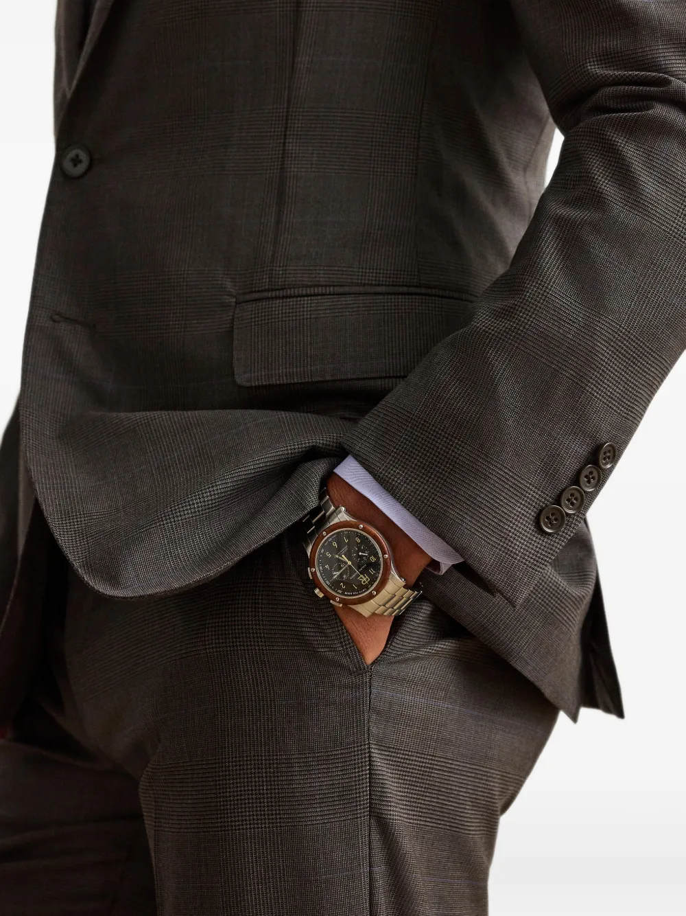 Ralph Lauren Purple Label Kent Glen geruit wollen pak Grijs