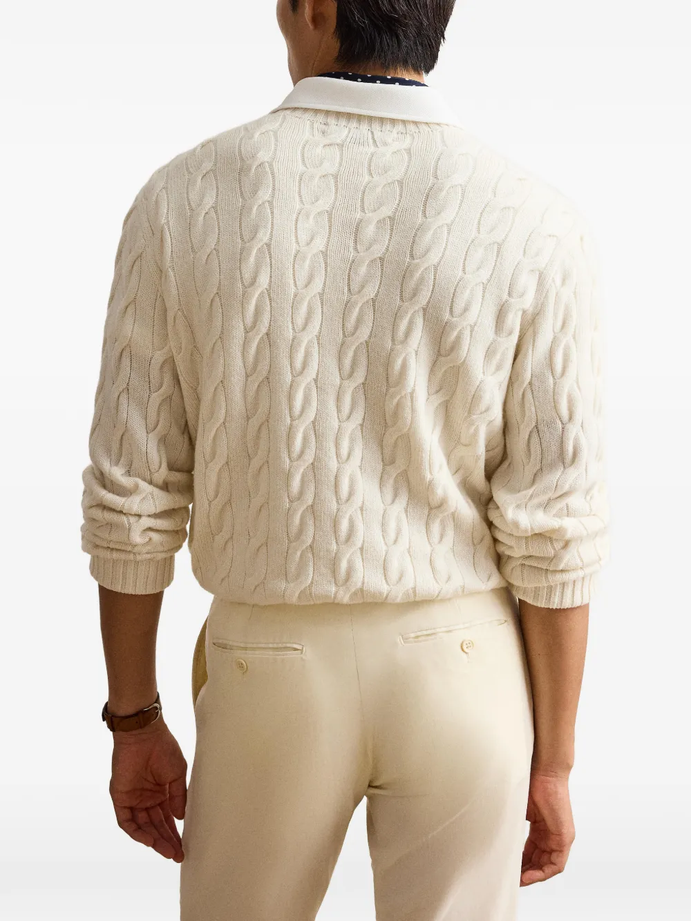 Ralph Lauren Purple Label Kabelgebreide trui Beige