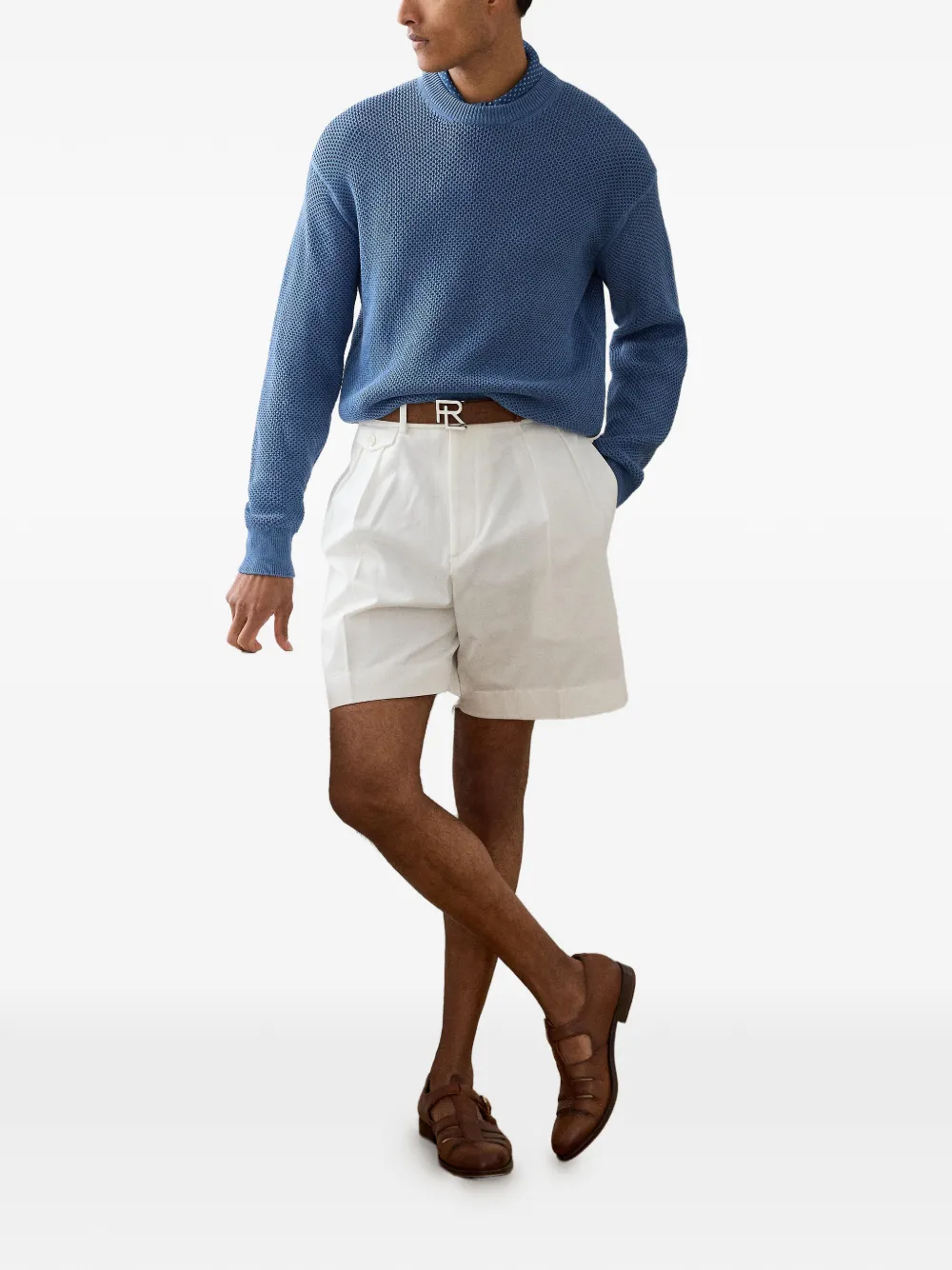 Ralph Lauren Purple Label Geplooide shorts Wit