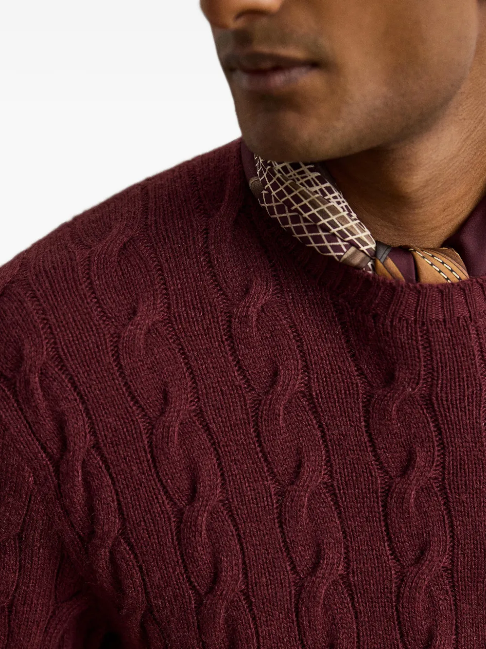 Ralph Lauren Purple Label cable-knit cashmere sweater Bruin
