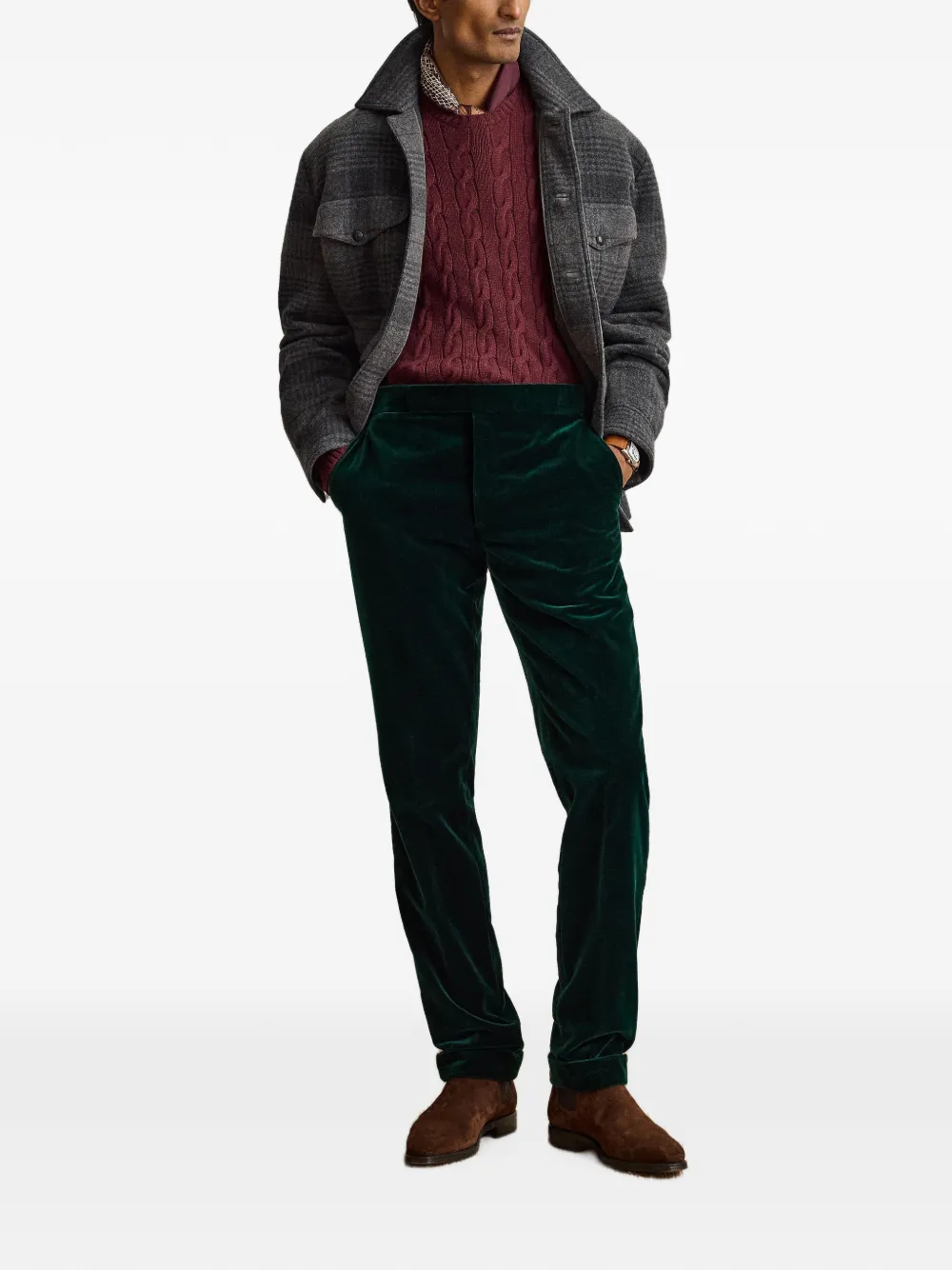 Ralph Lauren Purple Label cable-knit cashmere sweater Bruin