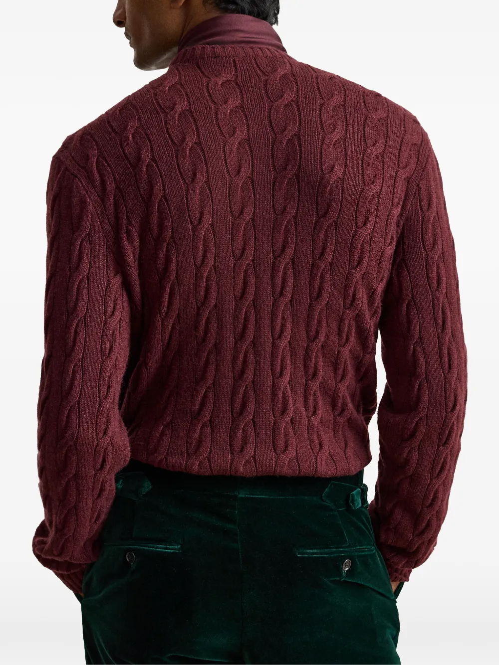Ralph Lauren Purple Label cable-knit cashmere sweater Bruin
