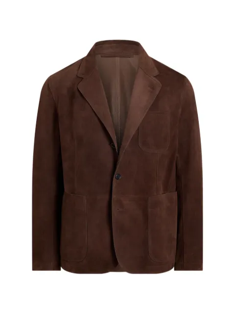 Ralph Lauren Purple Label single-breasted suede blazer