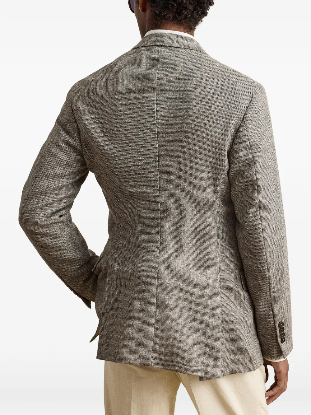 Ralph Lauren Purple Label Had blazer met enkele rij knopen Bruin