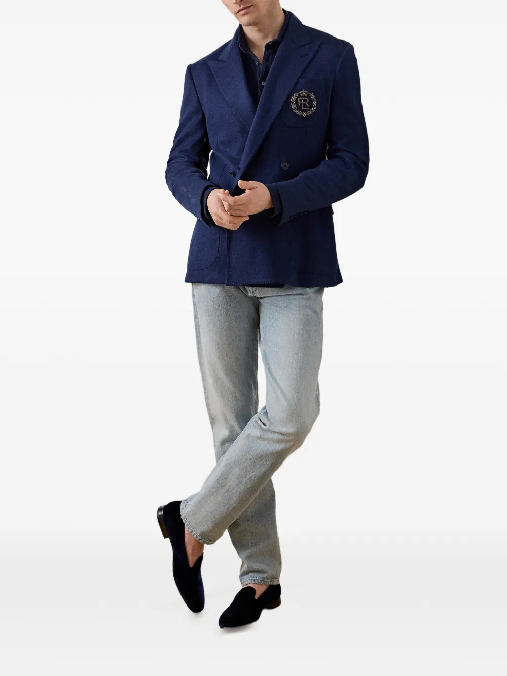 Ralph Lauren Purple Label Kent blazer met dubbele rij knopen Blauw