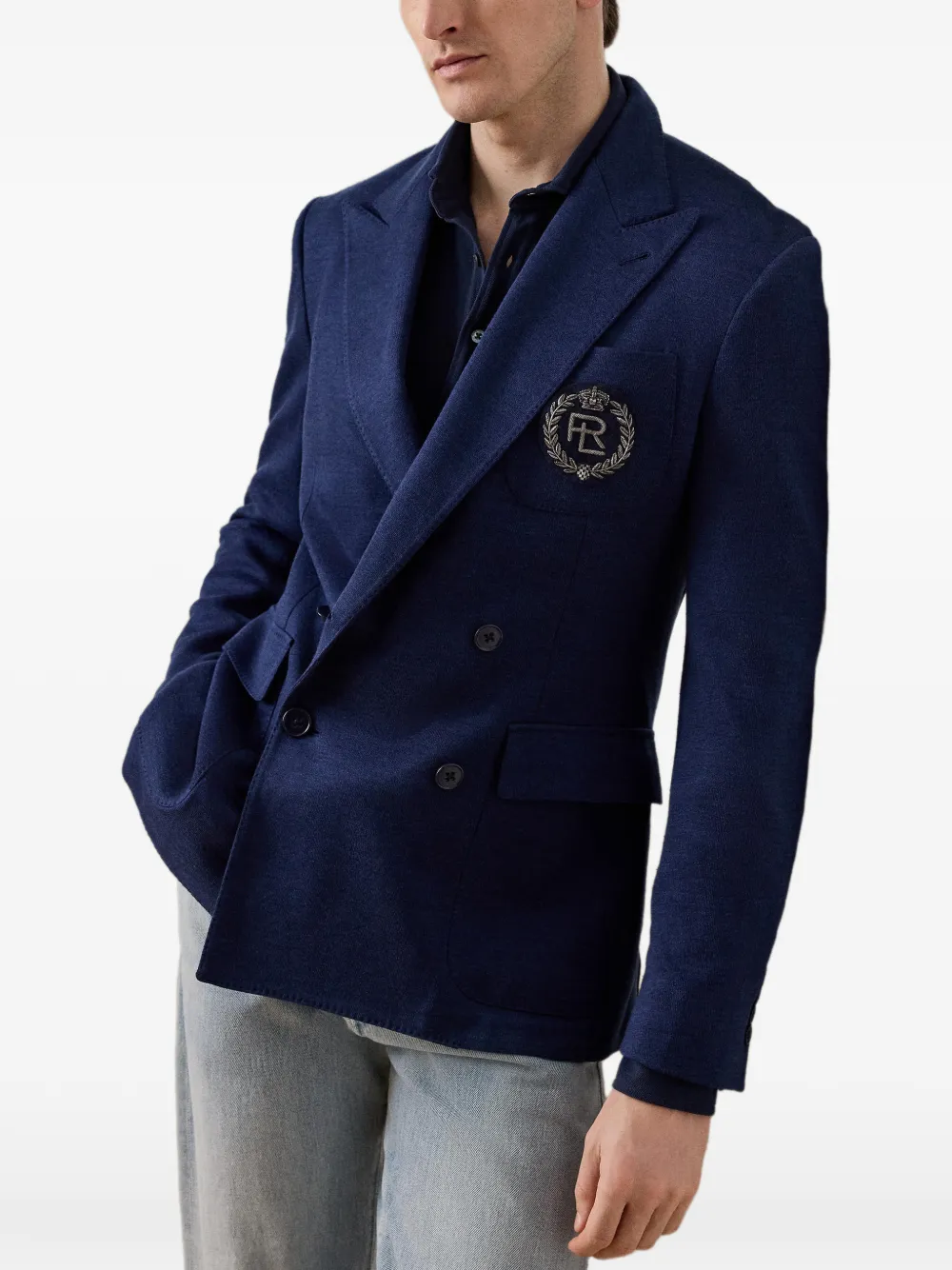 Ralph Lauren Purple Label Kent blazer met dubbele rij knopen Blauw