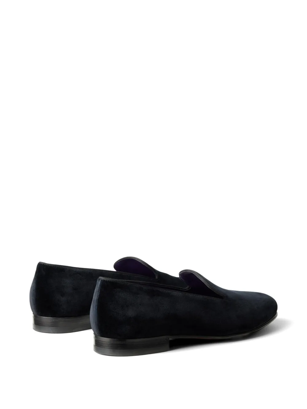 Ralph Lauren Purple Label Alonzo velvet loafers Zwart