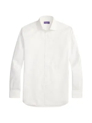 RALPH LAUREN PURPLE LABEL ホワイトドレスシャツ14.5 Ralph Lauren Purple Label Linen Shirt | White | FARFETCH
