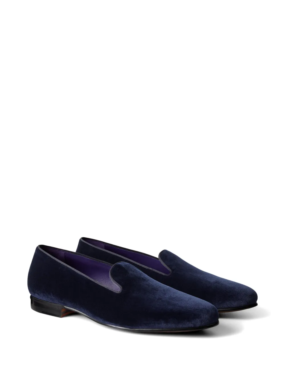 Ralph Lauren Purple Label Alonzo velvet loafers Blauw