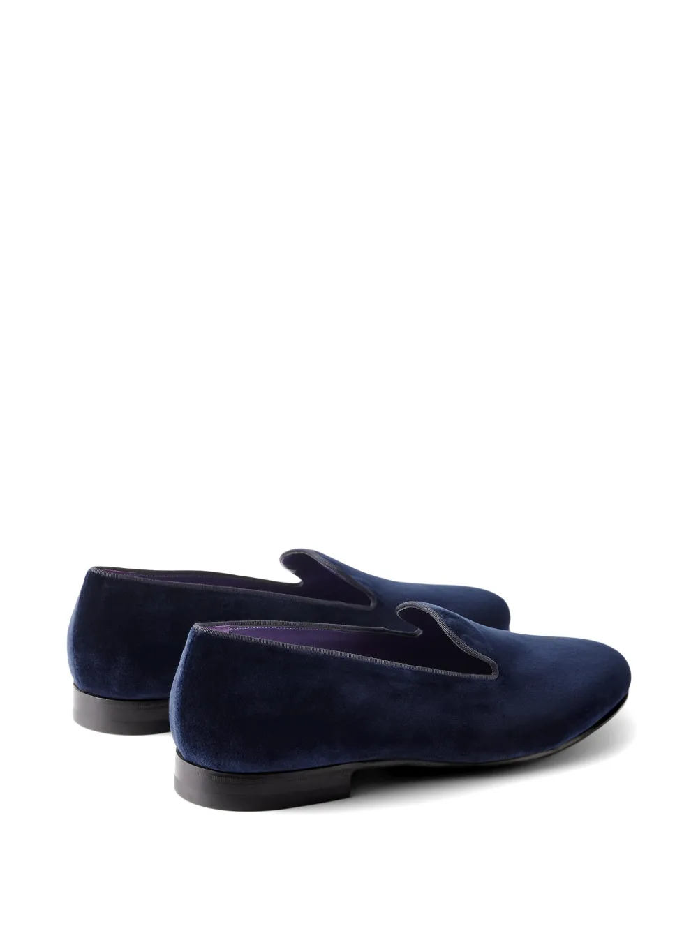 Ralph Lauren Purple Label Alonzo velvet loafers Blauw