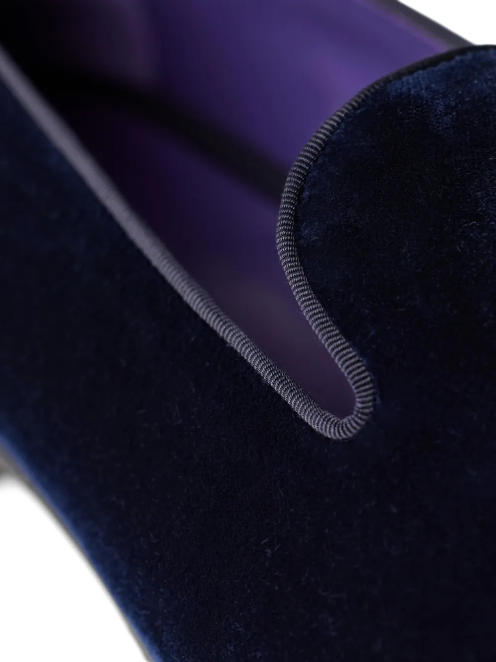 Ralph Lauren Purple Label Alonzo velvet loafers Blauw