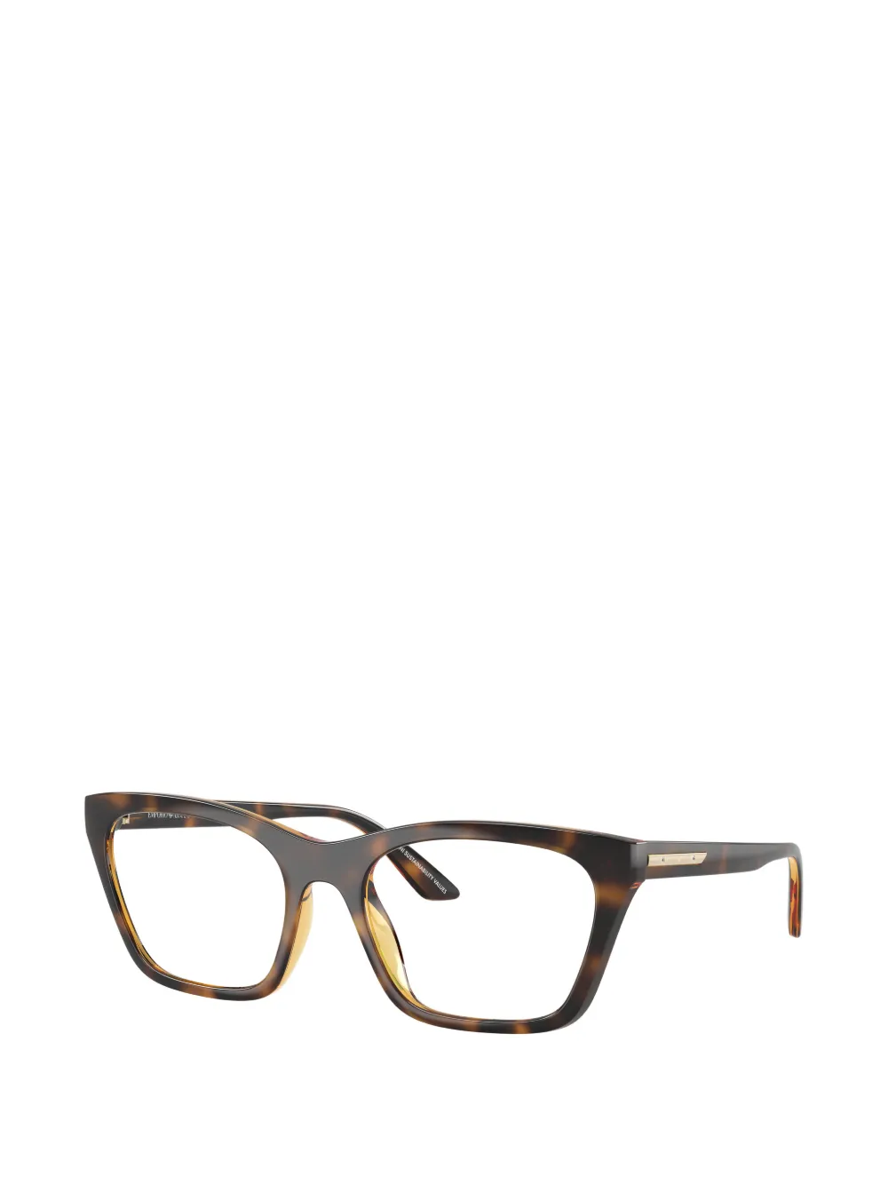 Emporio Armani Zonnebril met schildpadschild-design Bruin