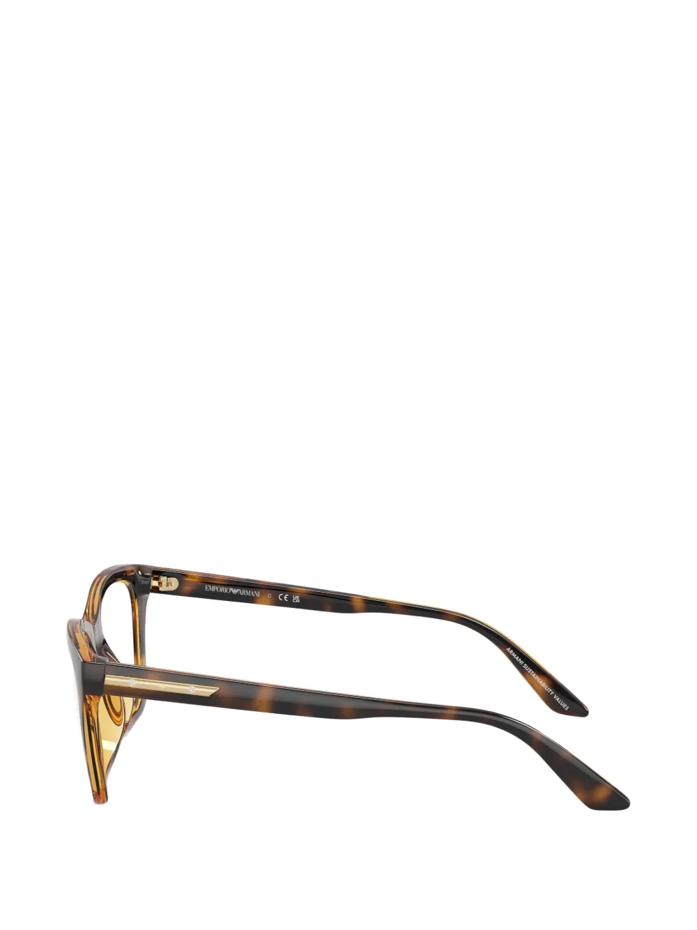Emporio Armani Zonnebril met schildpadschild-design Bruin