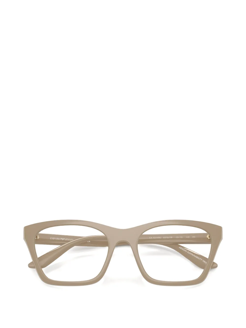 Emporio Armani Zonnebril met cat-eye montuur Beige