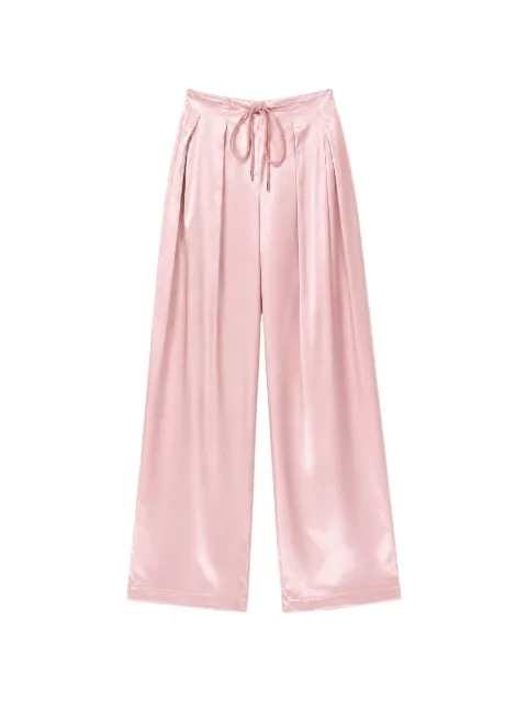 Danamé satin-finish drawstring palazzo pants
