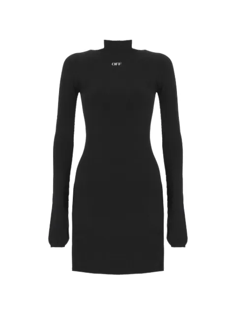 Off-White logo-print mini dress