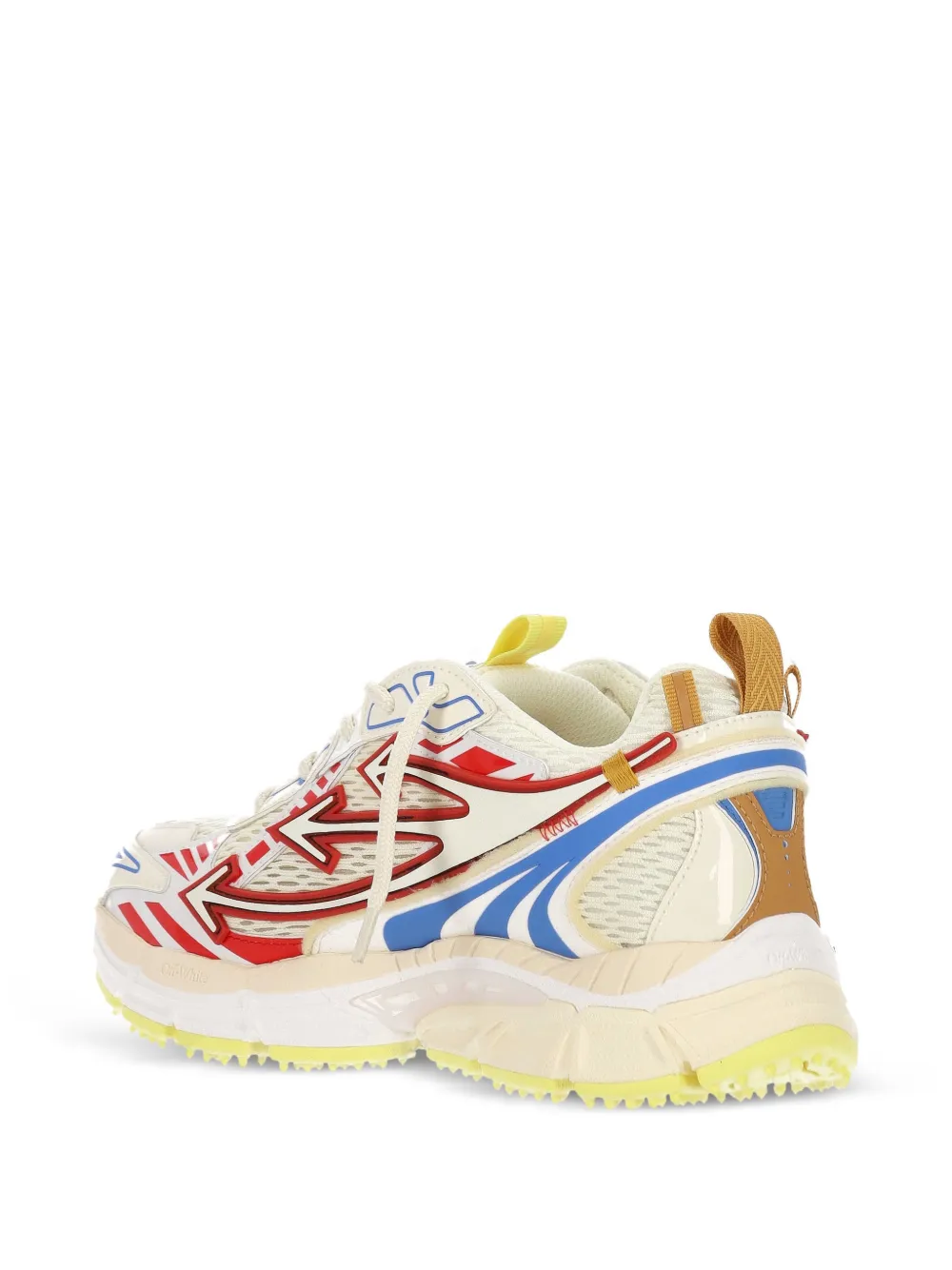 Off-White Be Right Back sneakers met vlakken en Arrows-patroon Blauw