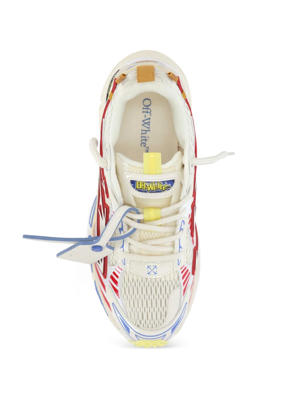 Off-White Be Right Back sneakers met vlakken en Arrows-patroon Blauw