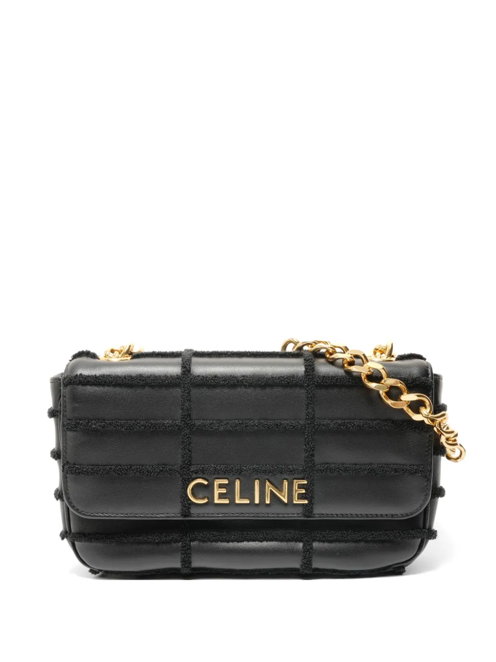 Celine Pre-Owned 2012-2016 Monochrome chain shoulder bag - Nero
