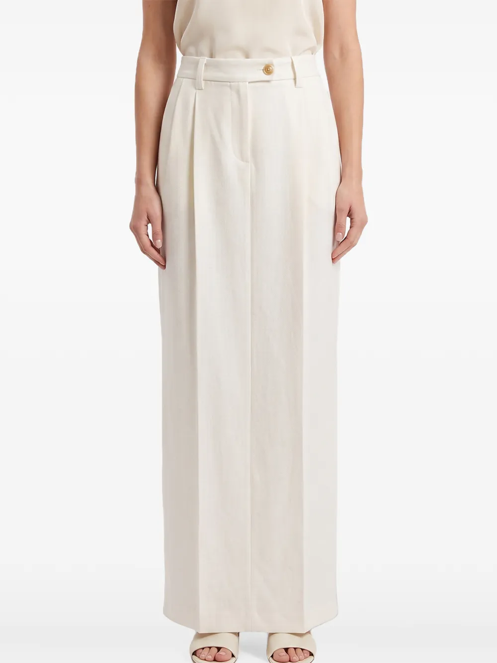 Brunello Cucinelli pleated maxi straight skirt - Toni neutri