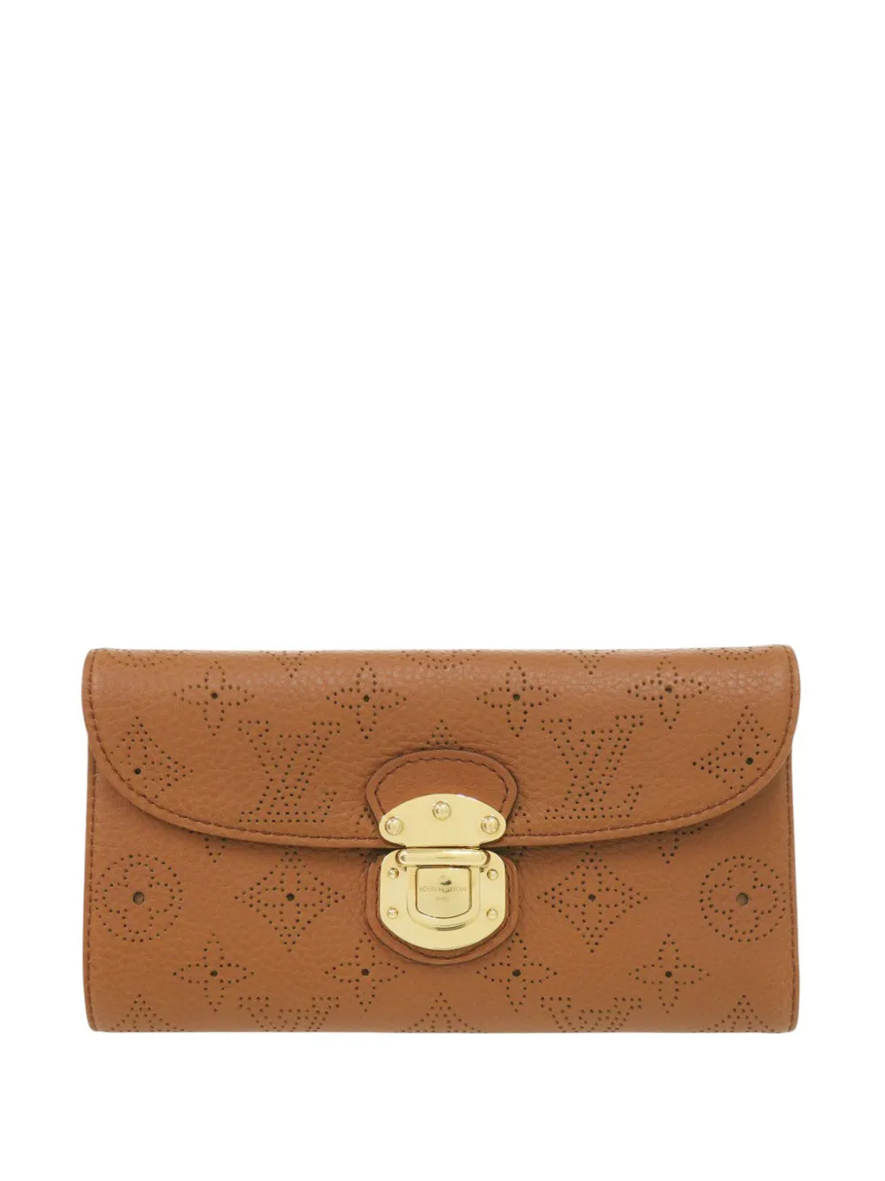 Louis Vuitton Pre-Owned 2009 Monogram Mahina Portefeuille Amelia long wallets - Marrone
