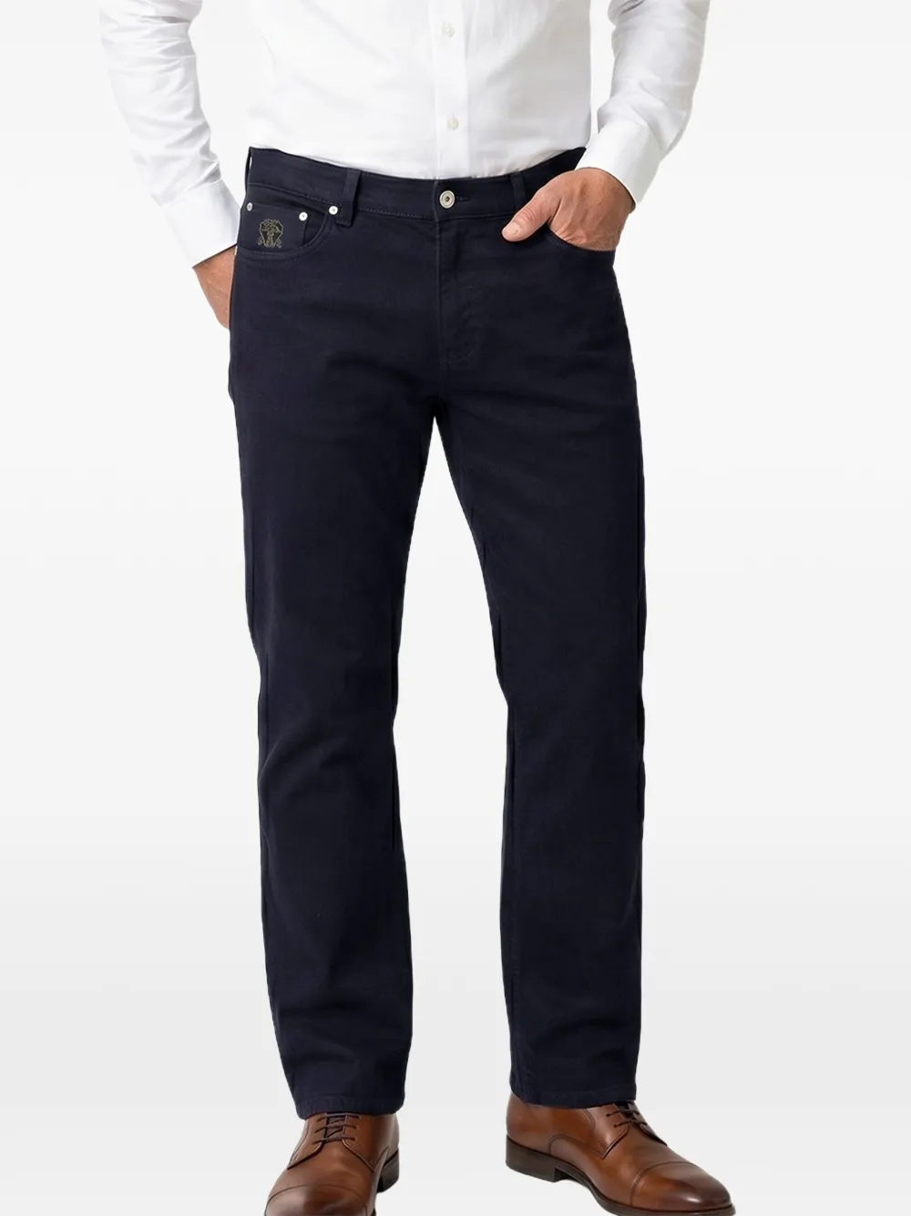 Brunello Cucinelli straight-leg trousers Blauw