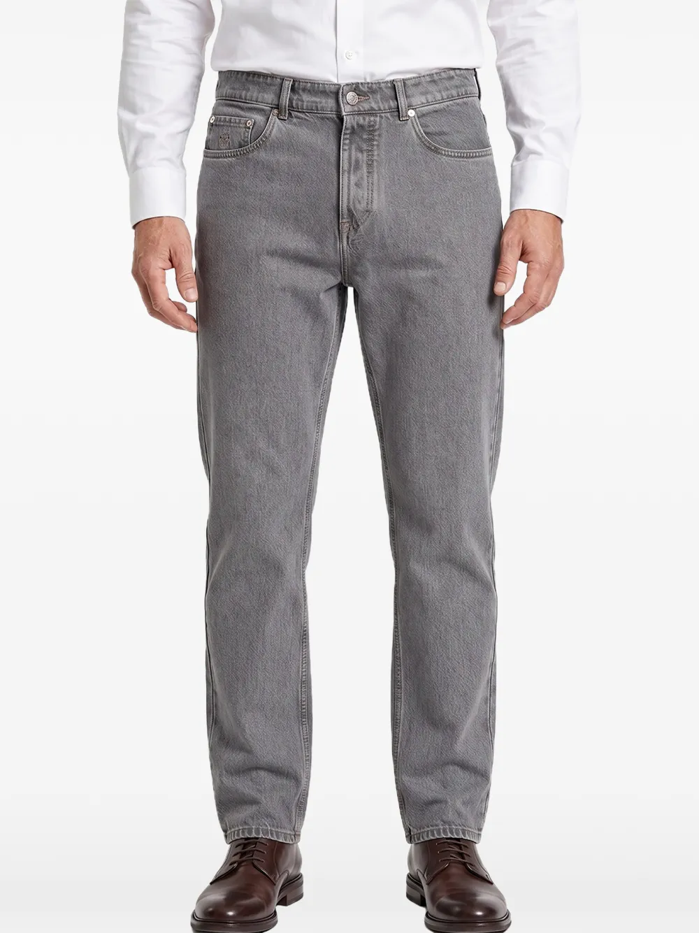 Brunello Cucinelli five-pockets straight-leg jeans Grijs