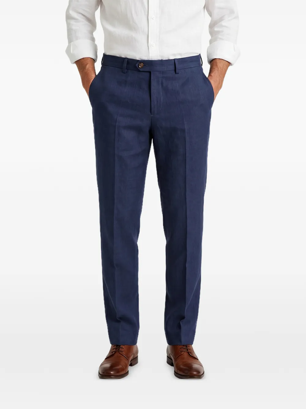 Brunello Cucinelli pressed-crease trousers Blauw