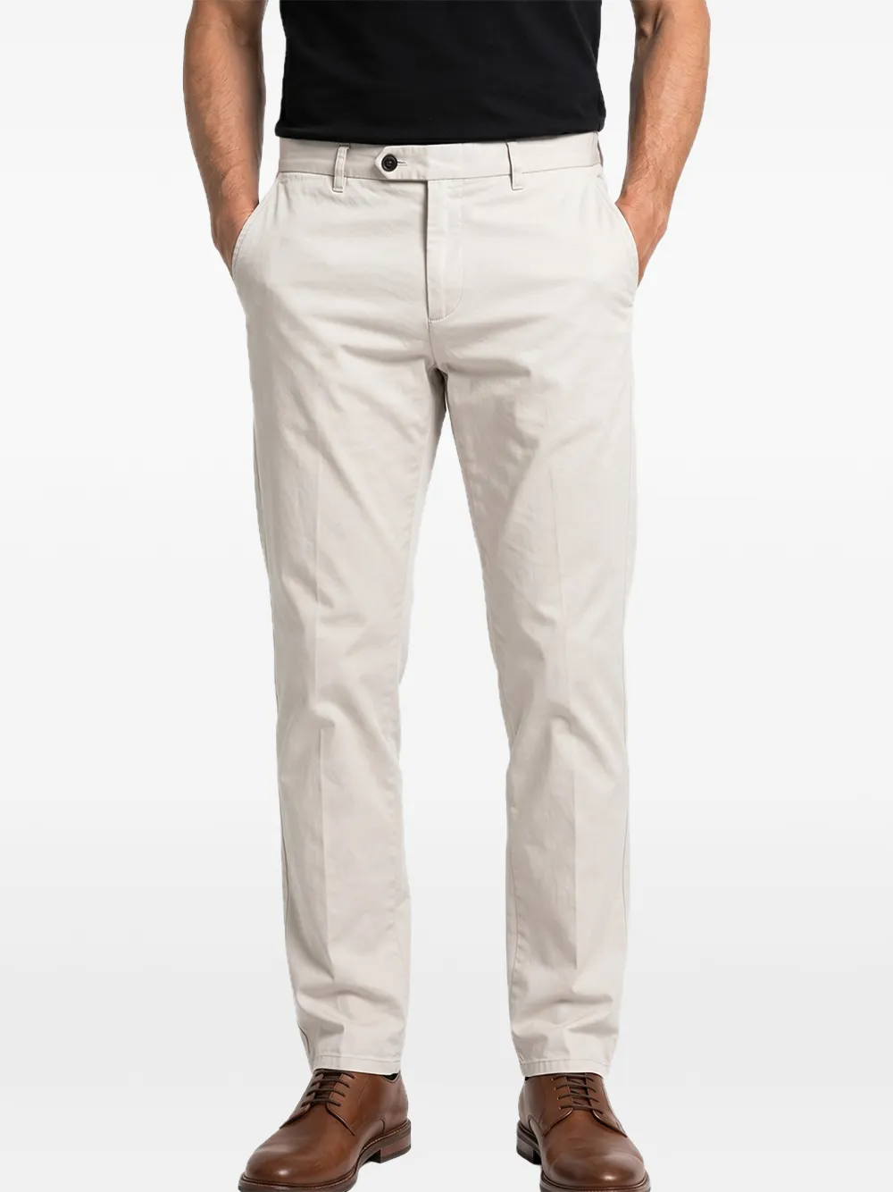 Brunello Cucinelli belt-loop straight-leg trousers Beige