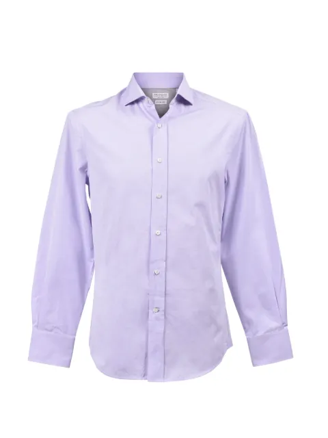 Brunello Cucinelli camisa slim manga larga