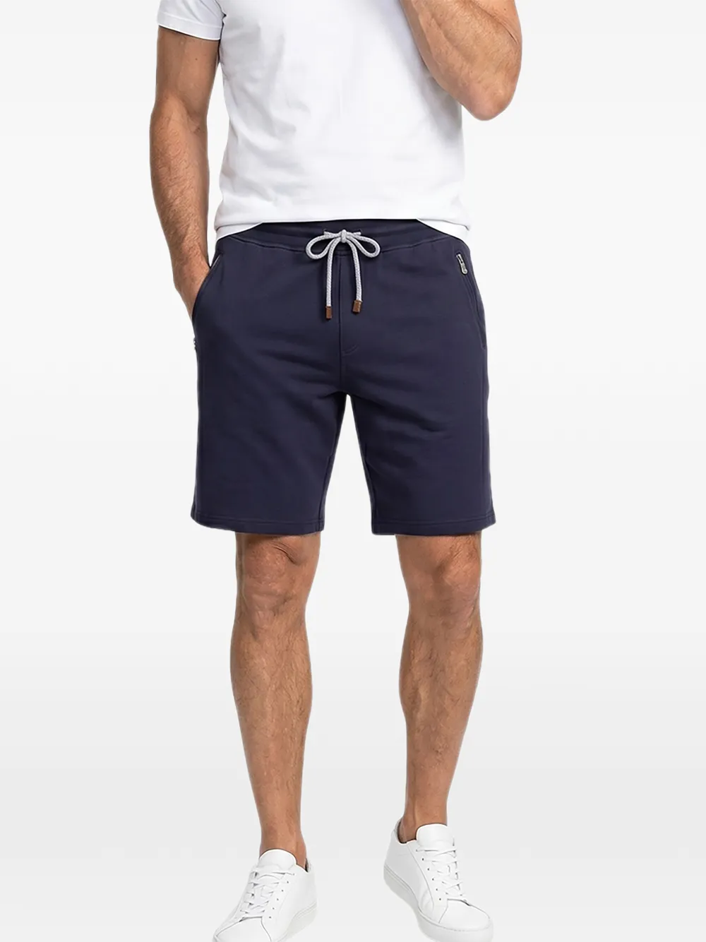 Brunello Cucinelli drawstring-waist shorts Blauw