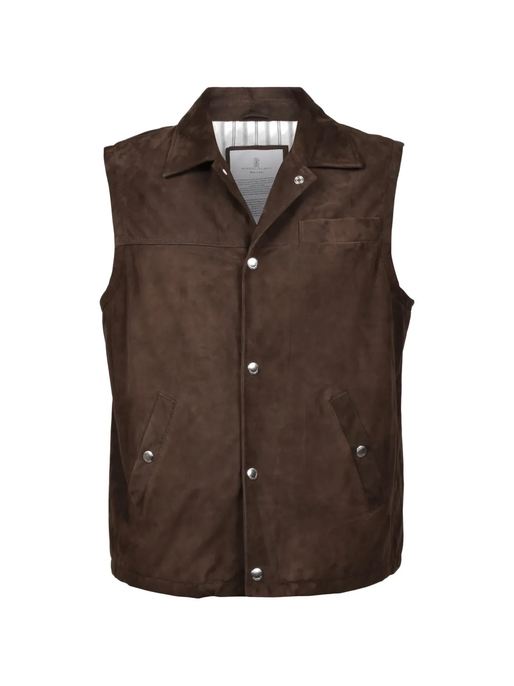 Brunello Cucinelli suede gilet - Braun