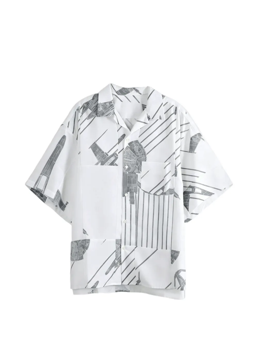 SILLAGE graphic-print short-sleeve shirt - Bianco