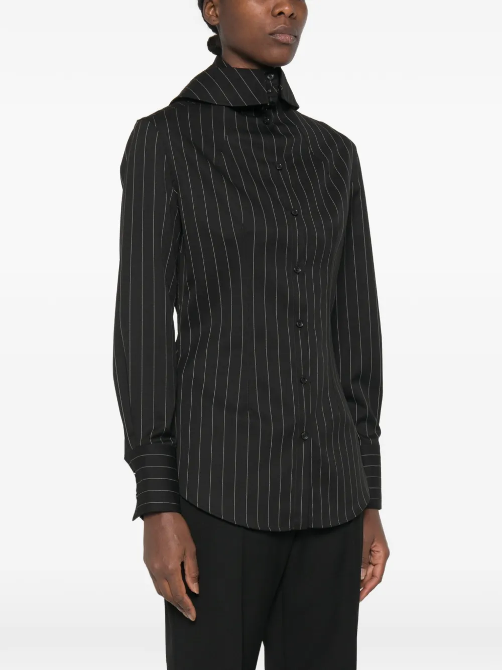 Jean Paul Gaultier The gestreepte blouse met capuchon Zwart