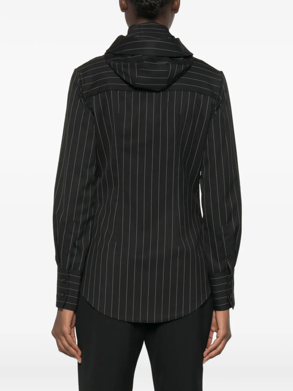 Jean Paul Gaultier The gestreepte blouse met capuchon Zwart