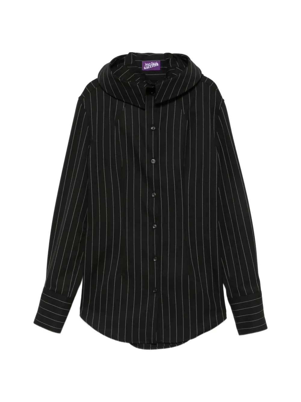 Jean Paul Gaultier Hoodie mit Nadelstreifen - Schwarz