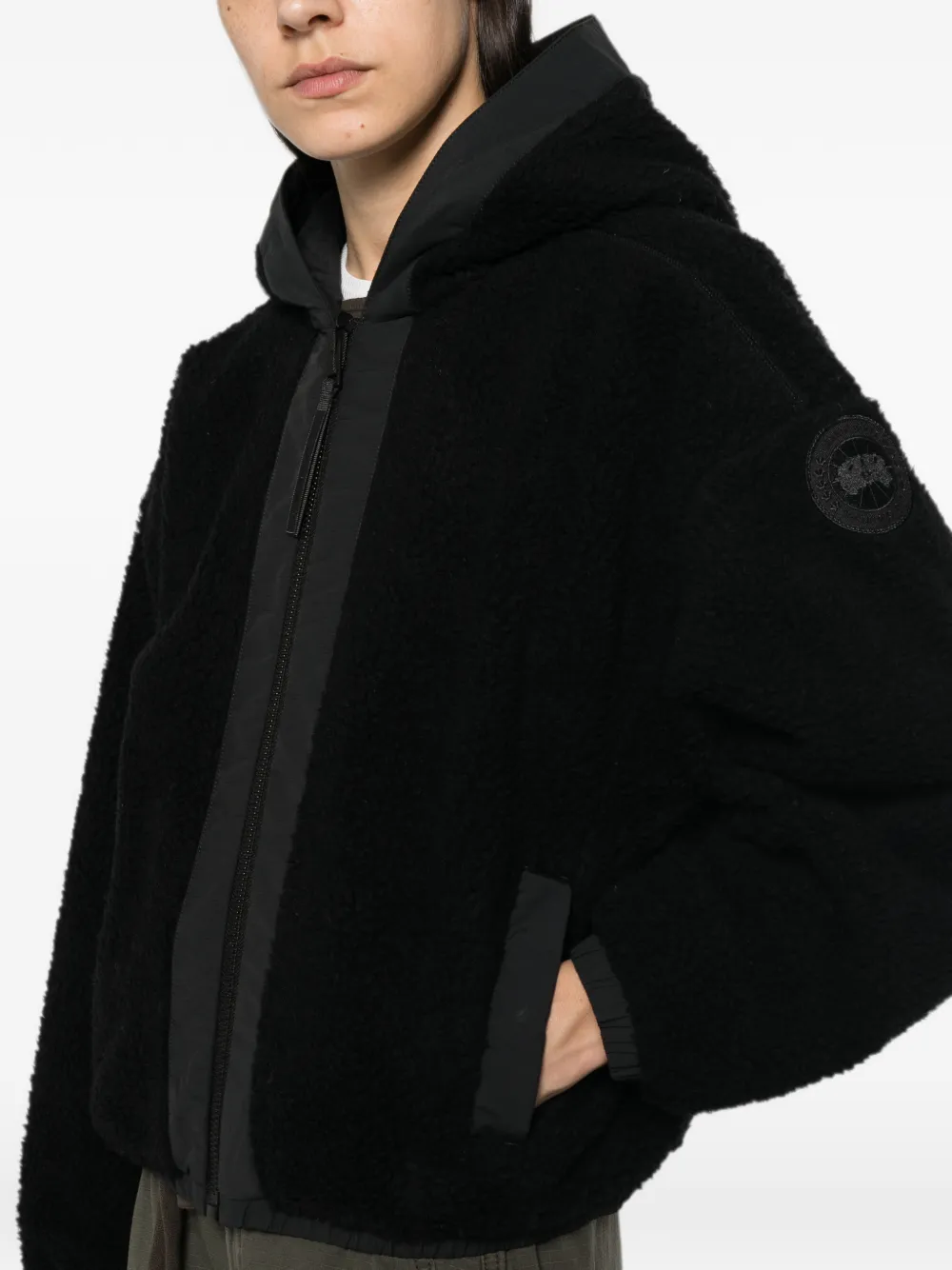 Canada Goose Alberni omkeerbaar fleece bomberjack Zwart